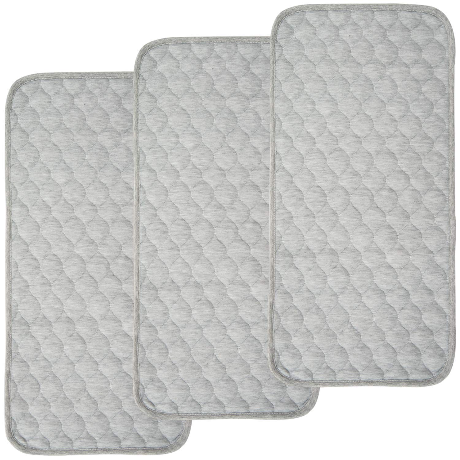 Read more about the article BlueSnail Quilted Thicker Waterproof Changing Pad Liners 3 Count(Gray 13” x 27”)