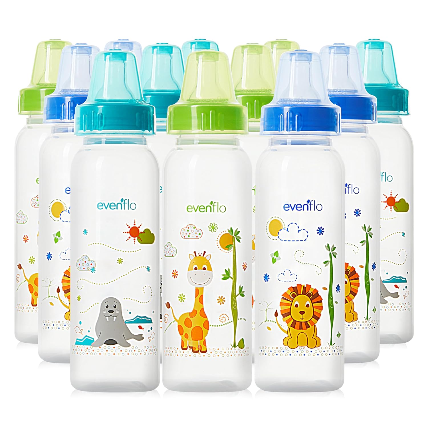 Read more about the article Evenflo Feeding Classic Prints Polypropylene Bottles for Baby, Infant and Newborn – Blue/Green/Teal, 8 Ounce (Pack of 12)