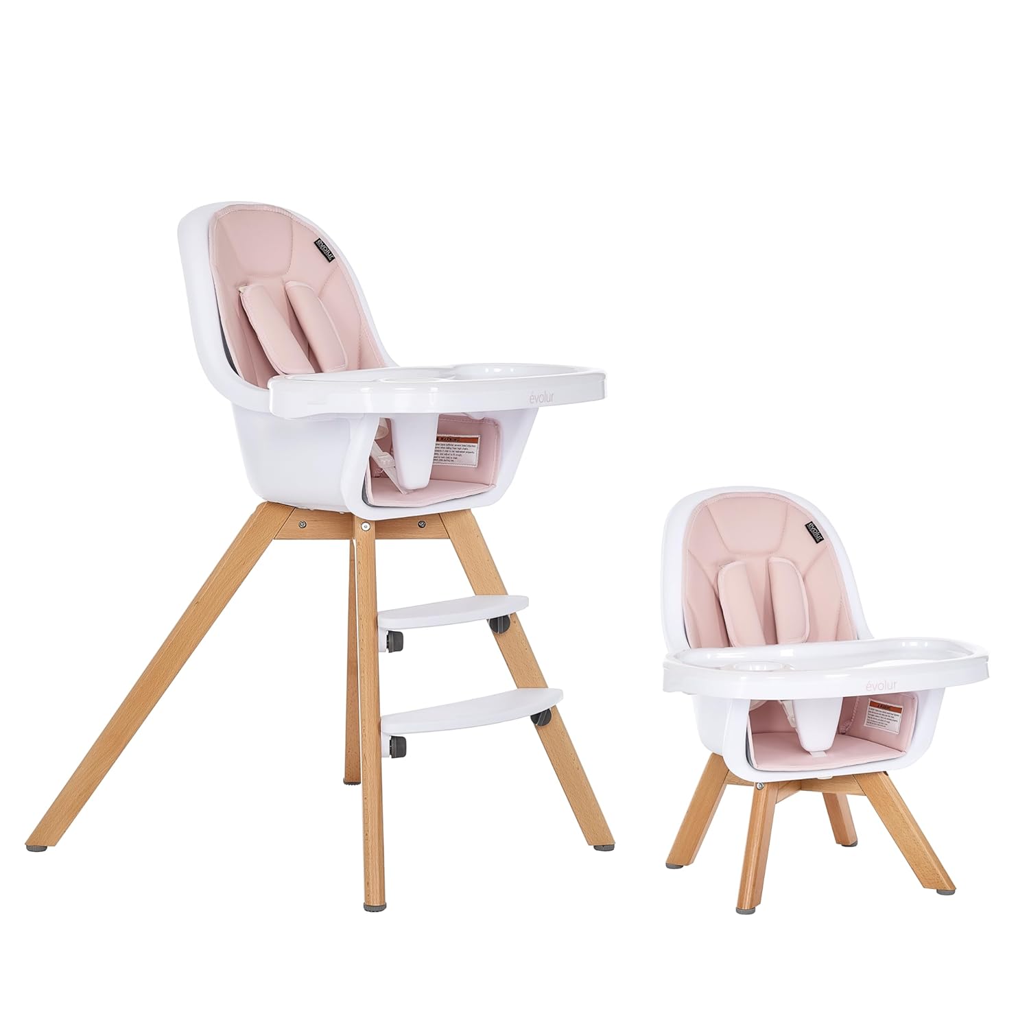 Read more about the article Evolur Zoodle 3 in 1 Convertible Baby High Chair in Pink, Easy to Clean, Adjustable and Removable Tray, Compact and Portable High Chair, Foldable High Chair with Adjustable Footrest