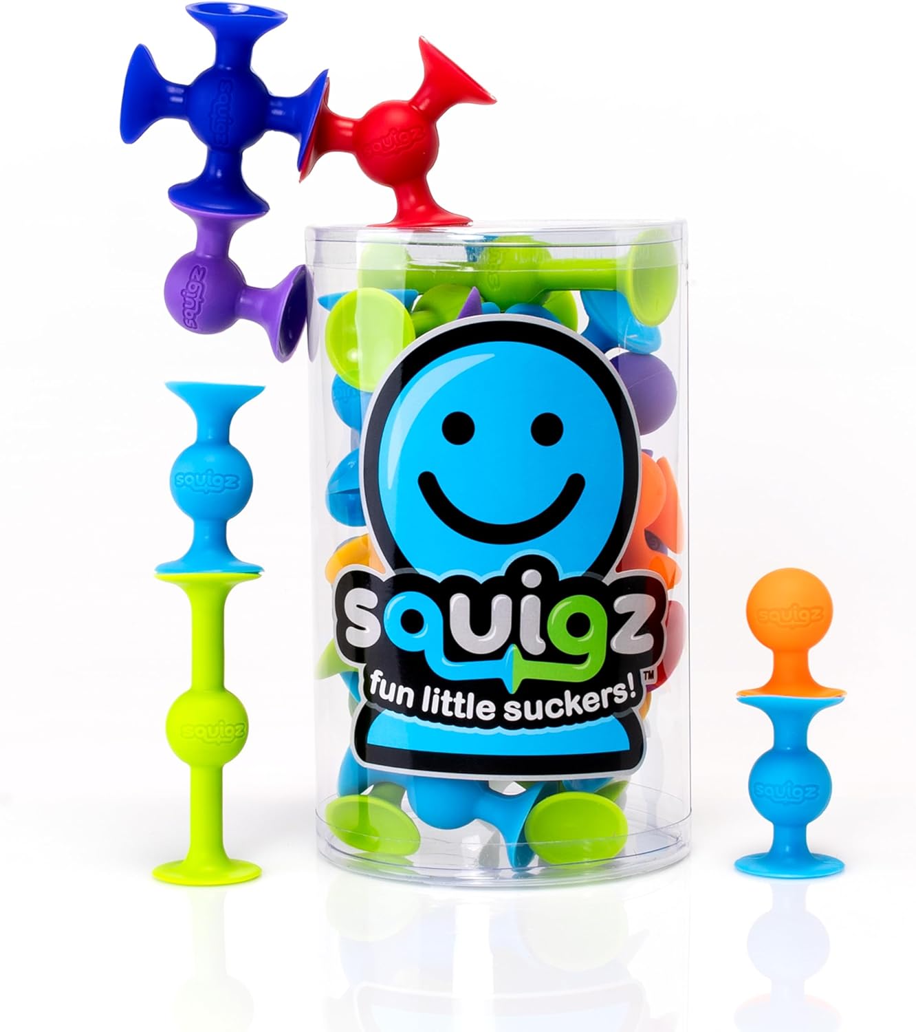 Read more about the article Fat Brain Toys Squigz Starter Set, 24 Piece Suction Toys, Suction Bath Toys, Sensory Toys for Kids 3 and Up