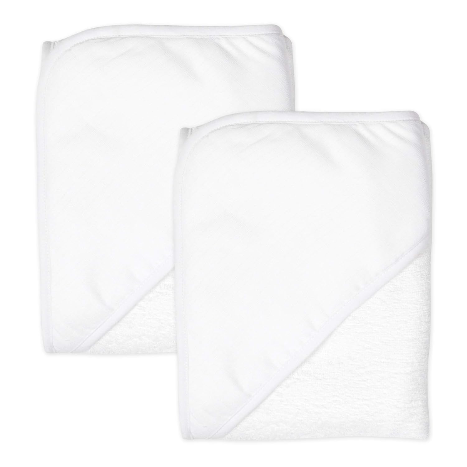 You are currently viewing HonestBaby 2-Pack Organic Cotton Hooded Towels, Bright White, One Size