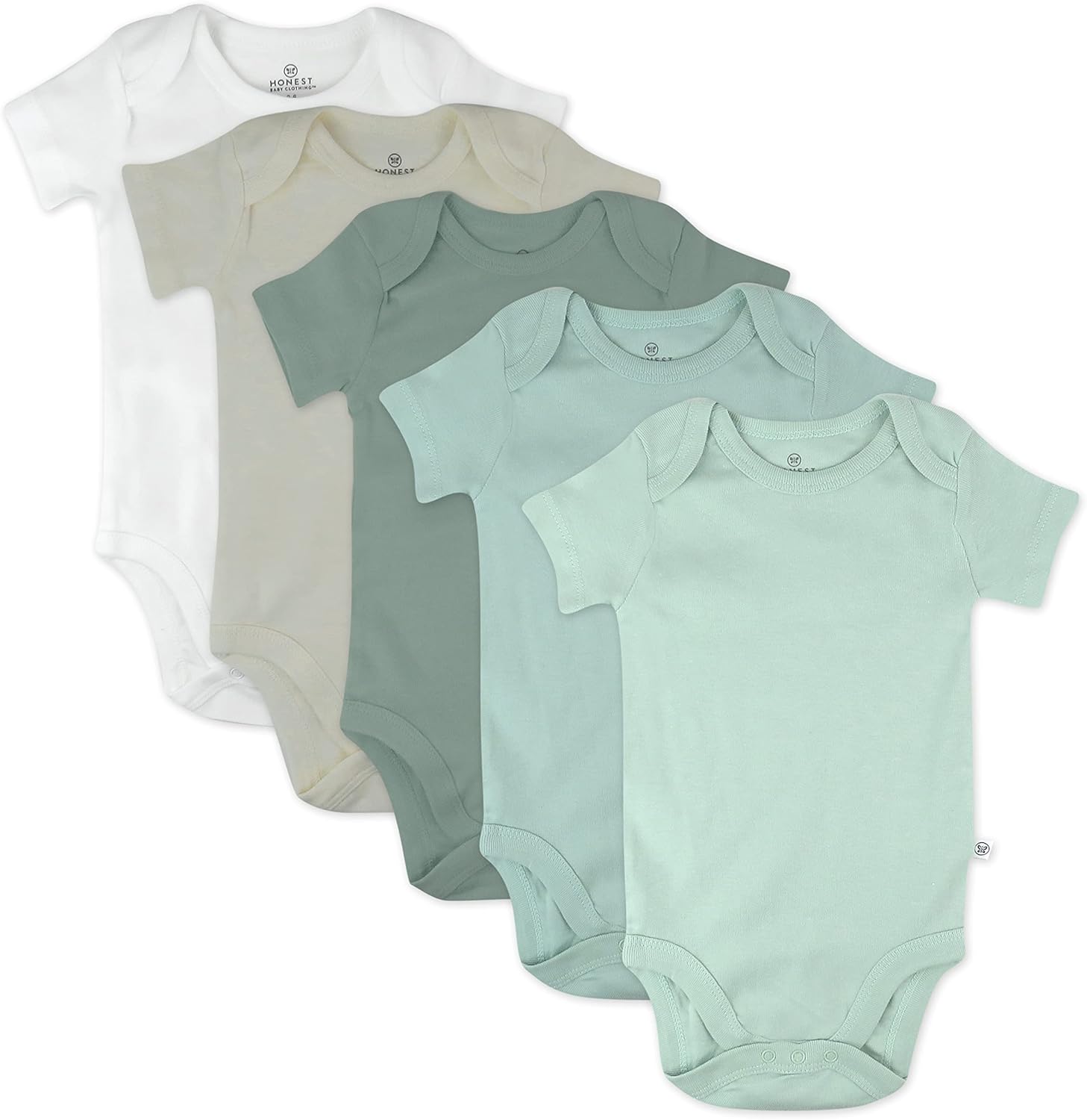 Read more about the article HonestBaby baby-boys 5-pack Short Sleeve Bodysuits One-piece 100% Organic Cotton for Infant Baby Boys, Unisex