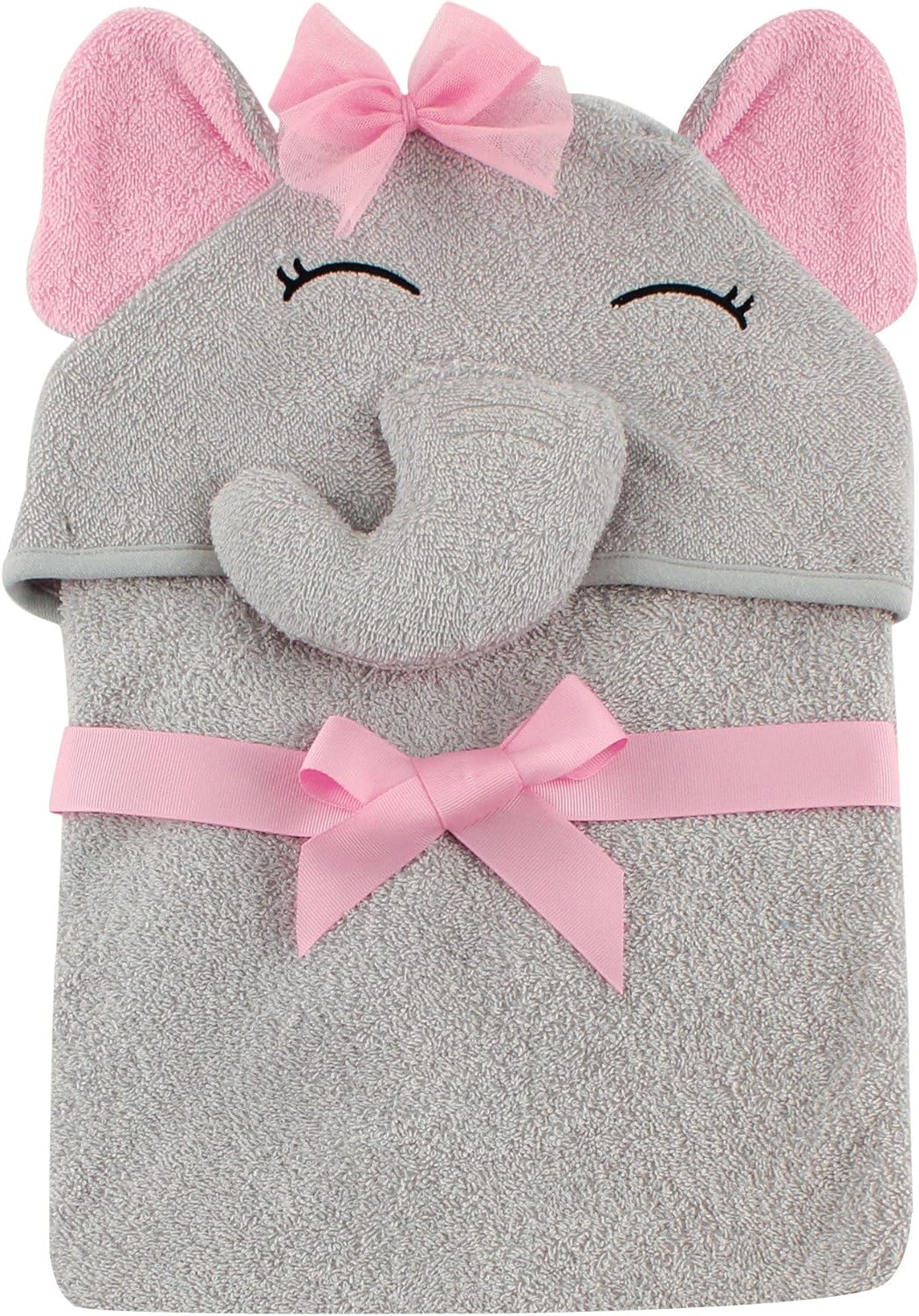 Read more about the article Hudson Baby Unisex Baby Cotton Animal Face Hooded Towel, Pretty Elephant, One Size