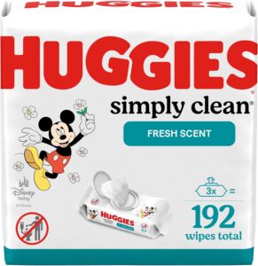 Read more about the article Huggies Simply Clean Fresh Scent Baby Wipes, 3 Flip-Top Packs of 64 (192 Wipes Total)