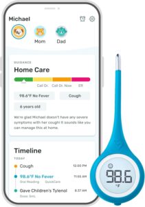 Read more about the article Kinsa Smart,Fever, Digital Medical Baby, Kid and Adult Termometro – Accurate, Fast, FDA Cleared Thermometer for Oral, Armpit or Rectal Temperature Reading – QuickCare