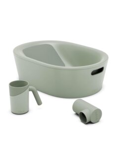 Read more about the article Lalo Bathtime Starter Kit – Modern Baby Bathtub, Rinse Cup & Spout Cover Bundle, Safe & Clean Design for Newborns, Minimalist Design, Easy to Clean, 25.3 x 18 x 7.7 in, 10 lb – Sage