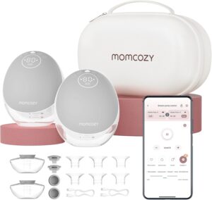 Read more about the article Momcozy Breast Pump Hands Free Mobile Flow | M9, App Discreet Control with Personalized Multi-Modes & 15 Levels, Independent Breastmilk Storage, Wearable Breast Pump M9 24mm, 2 Pack Gray