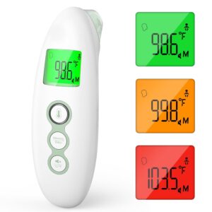 Read more about the article Momcozy Non-Contact Forehead and Ear Thermometer, Digital Infrared Thermometer for Adults and Children, with Child Mode, Fever Alarm Function, Mute and Memory Functions, Fast and Accurate Measurement