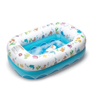 Read more about the article Mommy’s Helper | Inflatable Under The Sea Baby Bathtub, Collapsible Safe Baby Bath Tub with Anti-Sliding Saddle Horn Seat, Must Have Travel Toddler Bath, Portable Bathtub Recommended Months 6 to 24