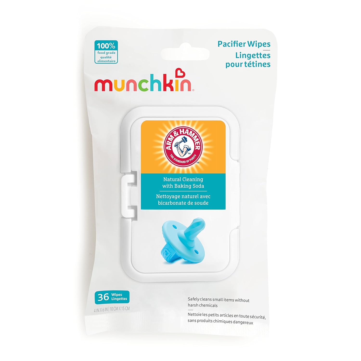 Read more about the article Munchkin® Arm & Hammer Pacifier Wipes – Safely Cleans Baby and Toddler Essentials, 1 Pack, 36 Wipes