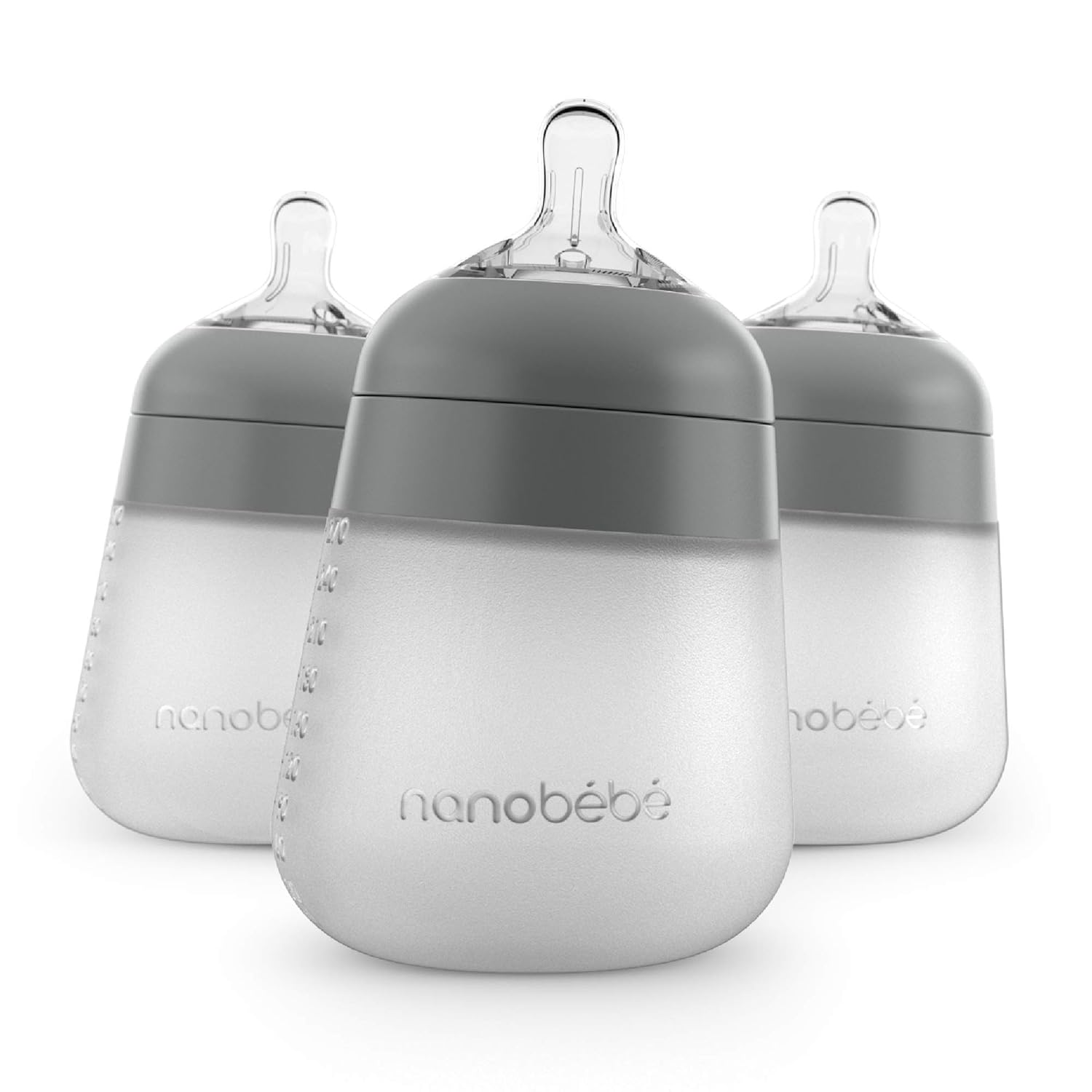 Read more about the article Nanobébé Flexy Silicone Baby Bottle, Anti-Colic, Natural Feel, Non-Collapsing Nipple, Non-Tip Stable Base, Easy to Clean, 3-Pack, Gray, 9oz