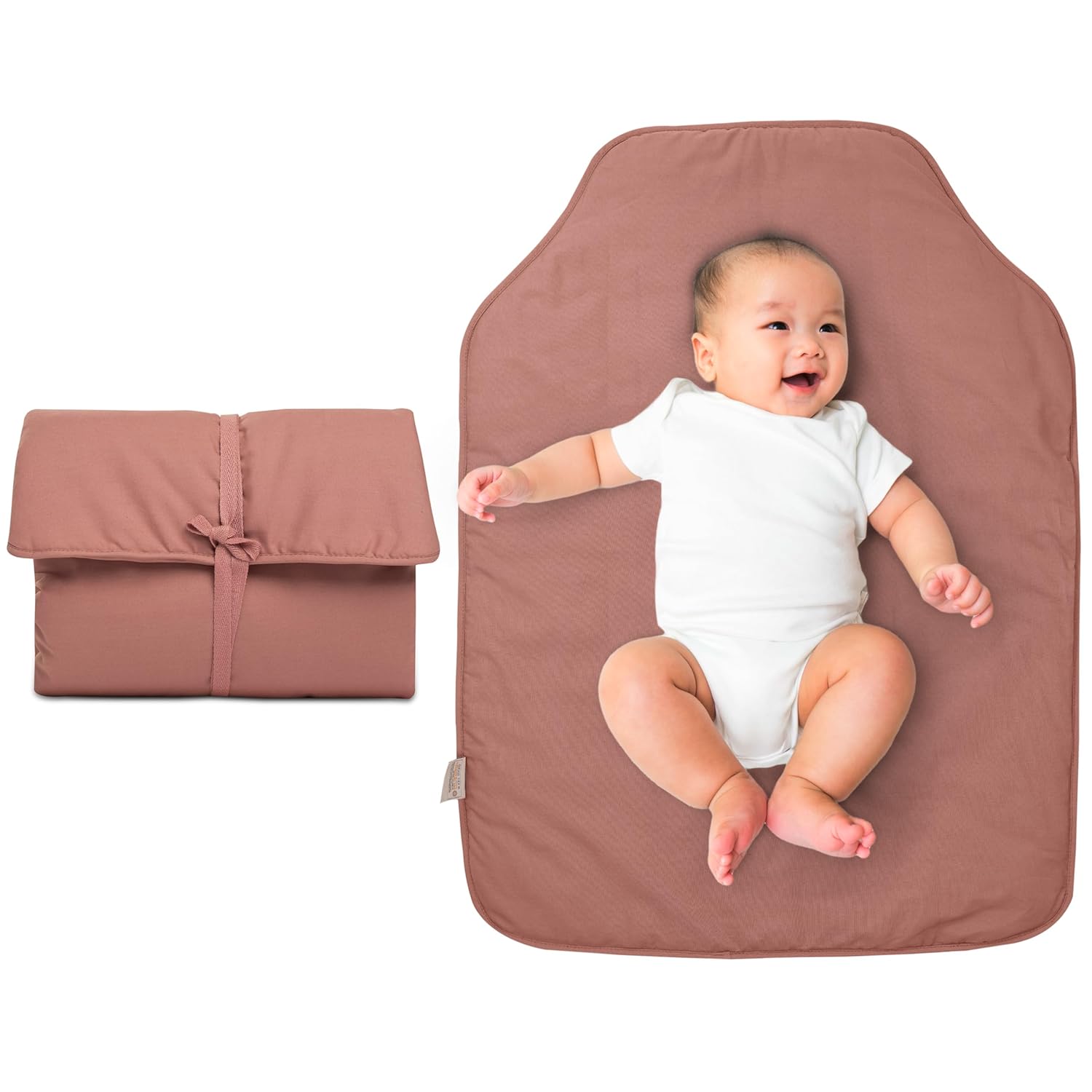 Read more about the article Natemia Baby Portable Diaper Changing Pad – Portable Changing Pad for Baby, Flexible Design for Travel, Machine Washable Percale Cotton, Made in Turkey, Baby Essentials