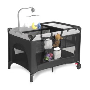 Read more about the article Pack and Play, Travel Crib, with Changing Table, Portable Pack and Play, with Carry Bag, Foldable, Portable Crib for Toddlers 1-3(Black)