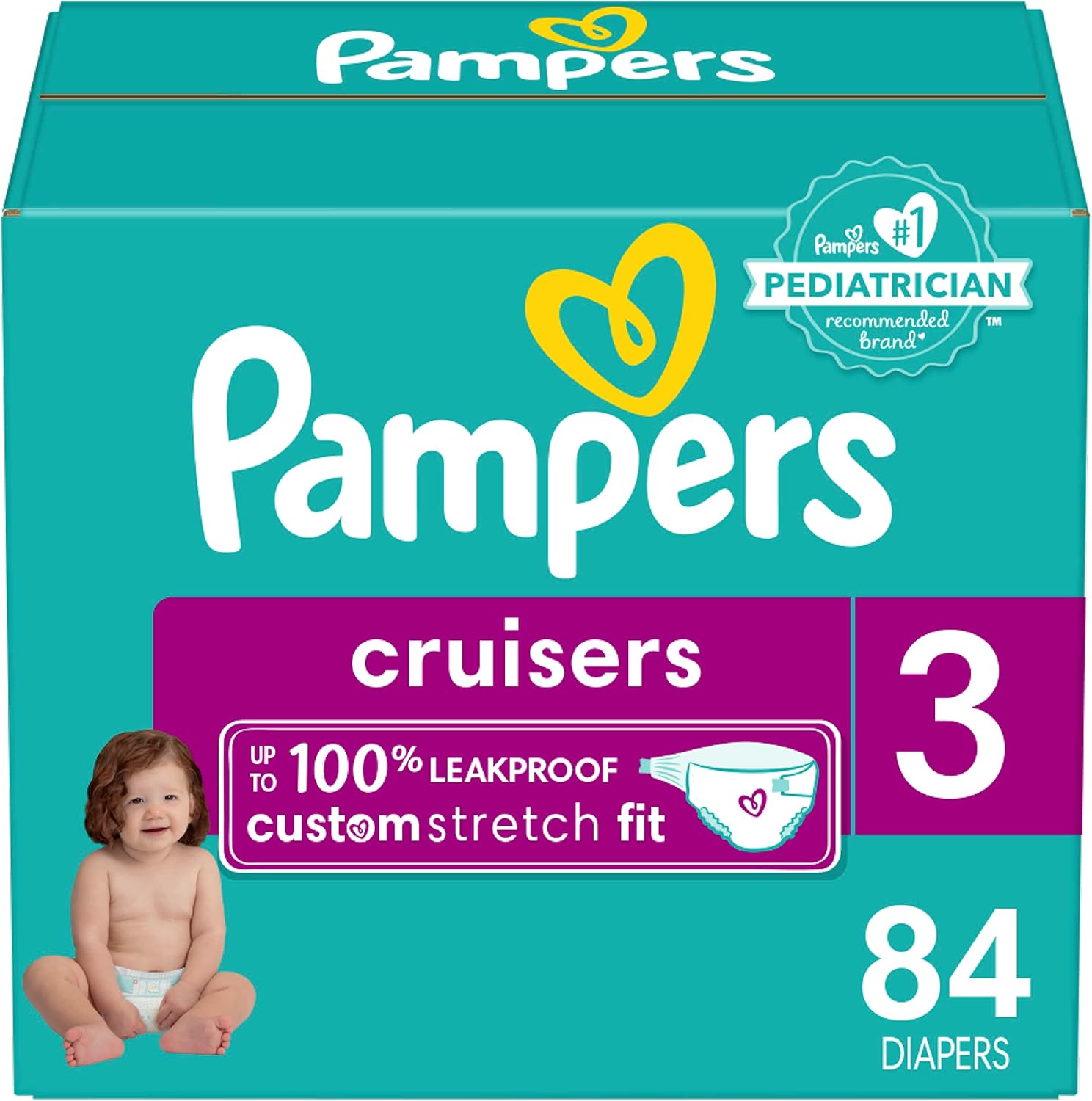 Read more about the article Pampers Cruisers Diapers – Size 3, 84 Count, Disposable Active Baby Diapers with Custom Stretch