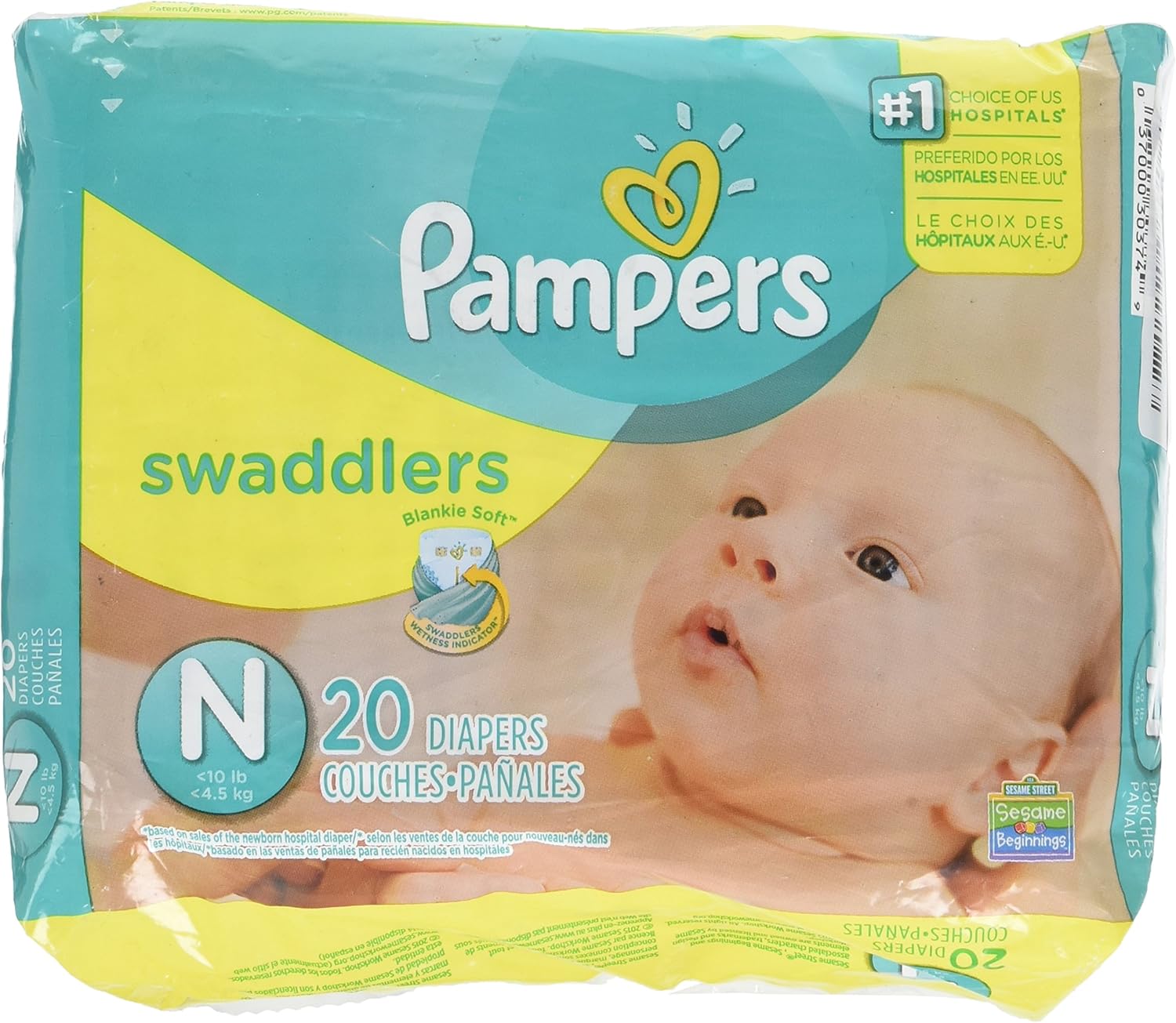 Read more about the article Pampers Swaddlers Diapers, Newborn (Up to 10 lbs.), 20 Count