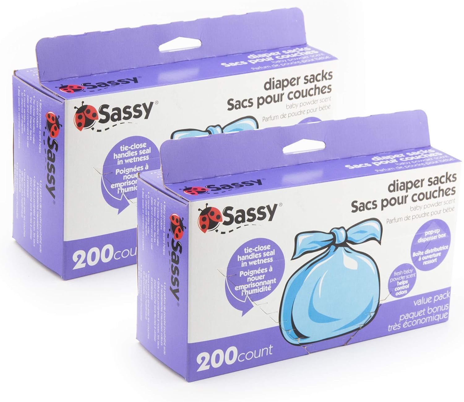 You are currently viewing Sassy Disposable Diaper Sacks, 400 Count (Pack of 2)