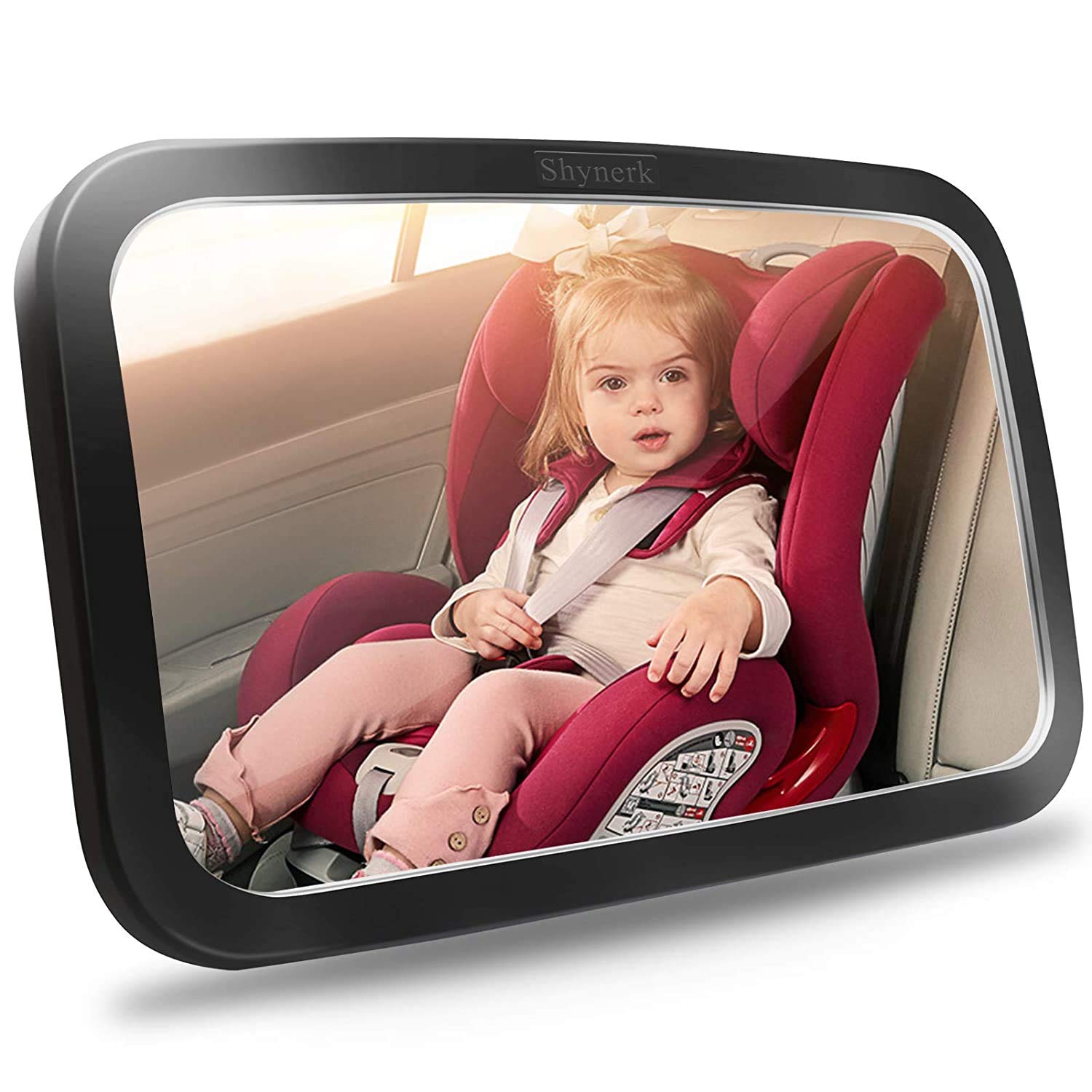 Read more about the article Shynerk Baby Car Mirror, Safety Car Seat Mirror for Rear Facing Infant with Wide Crystal Clear View, Shatterproof, 360° Rotation, Crash Tested and Certified