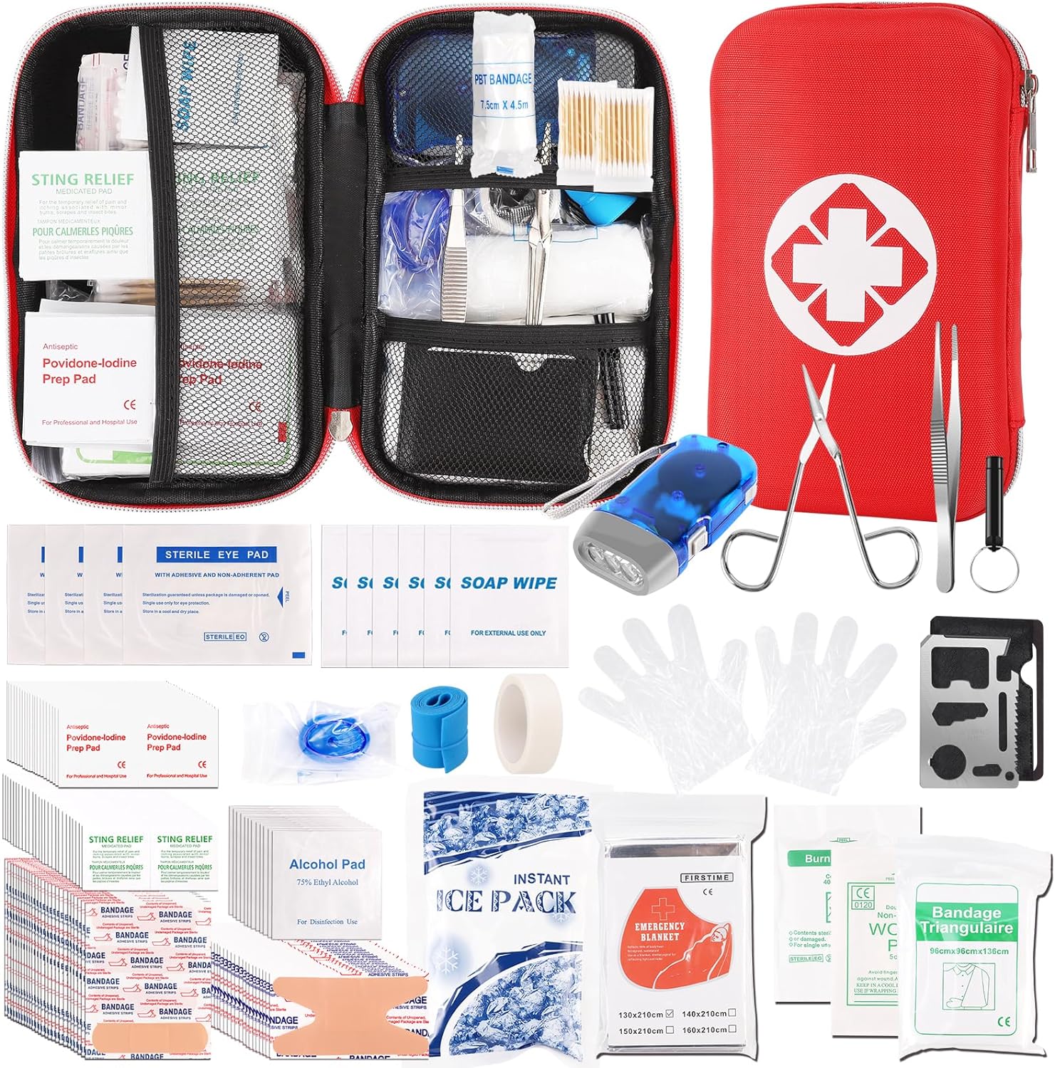 Read more about the article Survival Kits, Survival First Aid Kit, Trauma Kit with Essential Survival Gear Emergency Medical Supplies for Hiking Camping Backpacking Outdoor Adventure, Gifts for Christmas Him Dad