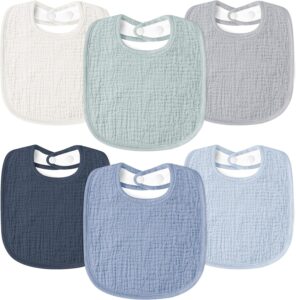 Read more about the article Susurration Muslin Baby Drool Bibs 6Pack Soft Square Adjustable Baby Bandana Bibs for Unisex Girls & Boys