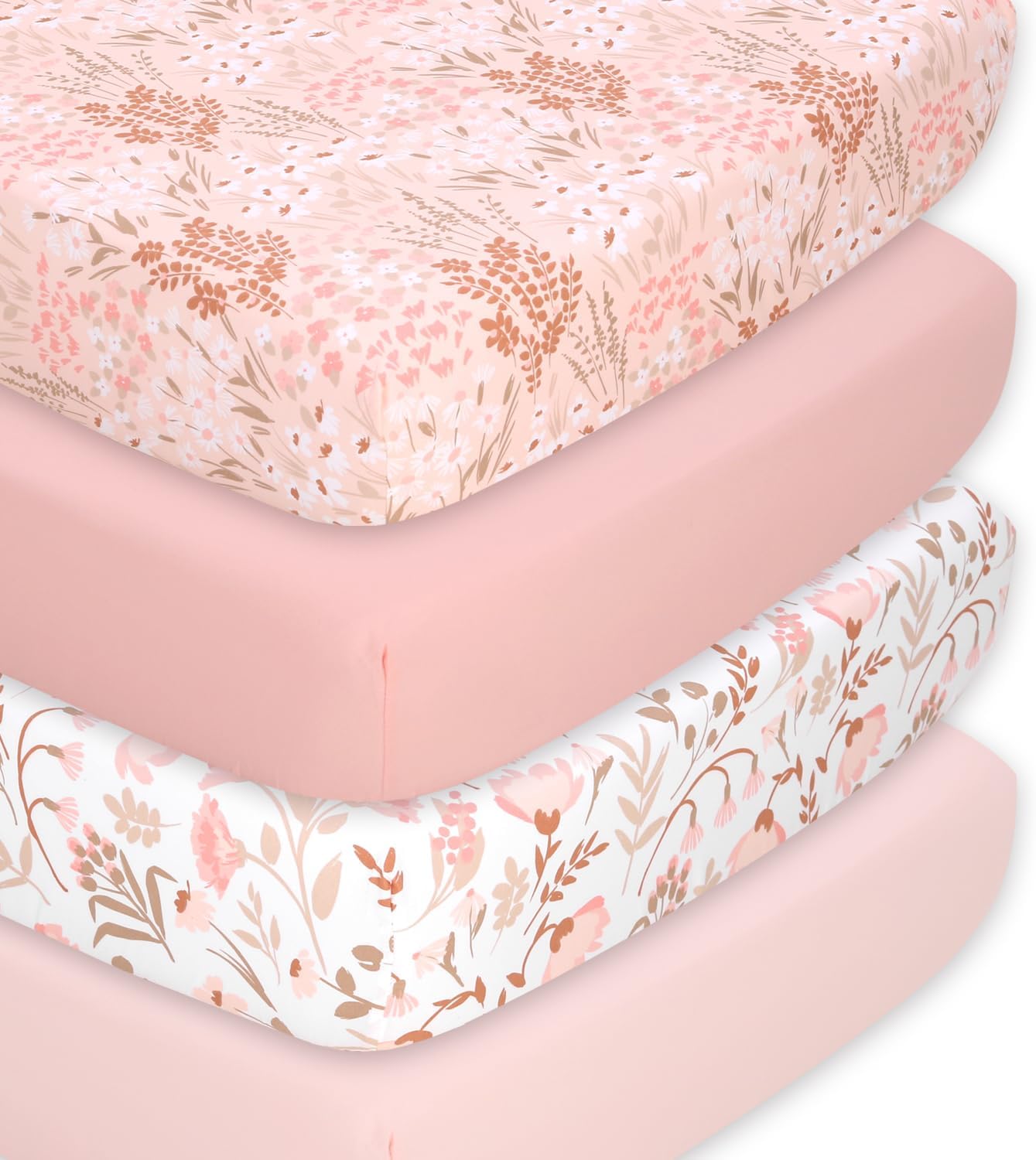 Read more about the article The Peanutshell 4-Pack Fitted Crib Sheet Set – Super Soft & Breathable Baby Girl Crib Sheets, Nursery Decor, Fit for Standard Crib Mattress Sheet – Whimsical Floral