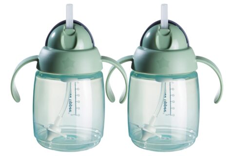 Tommee Tippee Green Superstar Weighted Straw Sippy Cup for Babies, 6 months+, 10fl oz