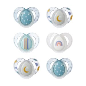 Read more about the article Tommee Tippee Nighttime pacifiers, 6-18 months, 6 pack of glow in the dark pacifiers with symmetrical silicone baglet