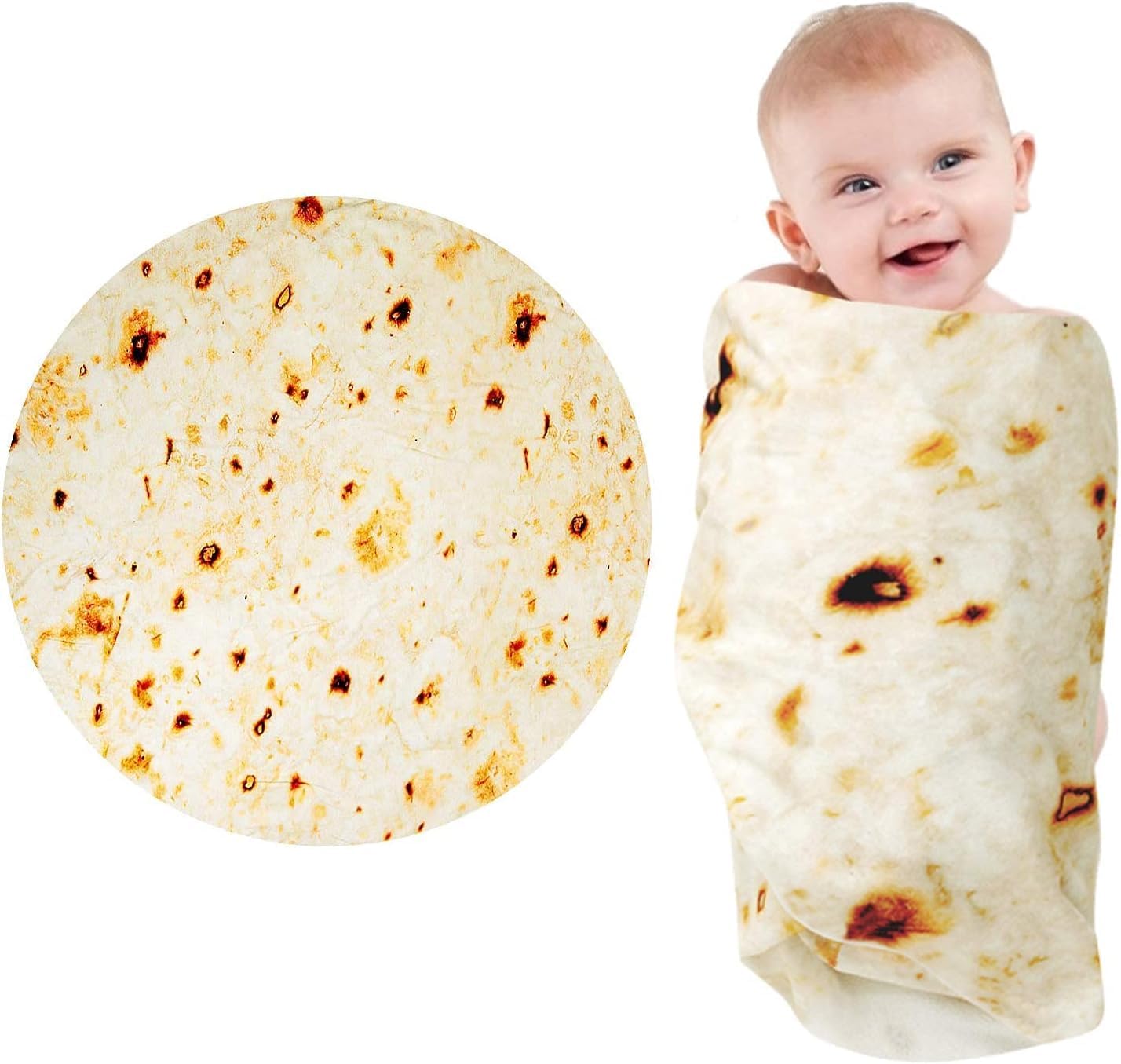 You are currently viewing Tortilla Blanket Baby, Baby Burritos Swaddle Blanket, Taco Blanket for Newborn Toddler, 285 GSM Soft Flannel Wearable Wrap Blanket Funny Gifts for Baby Shower Boy Girl 0-3 6 9 Months