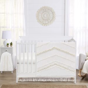 Read more about the article Sweet Jojo Designs Ivory Gender Neutral Boho Bohemian Baby Girl Boy Nursery Crib Bedding Set – 4pc – Solid Color Beige Cream Off White Farmhouse Chic Unisex Minimalist Tassel Fringe Macrame Cotton