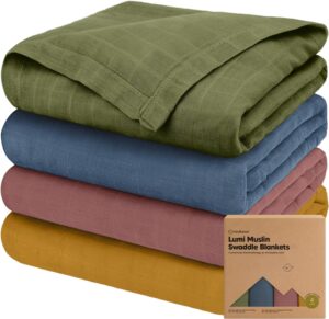 Read more about the article 4-Pack Muslin Swaddle Blankets for Baby Boys, Girls – Organic Baby Blankets for Girl, Boy, Baby Swaddle Blanket Unisex, Receiving Blankets, Swaddles for Newborns, Newborn Baby Essentials (Corals)