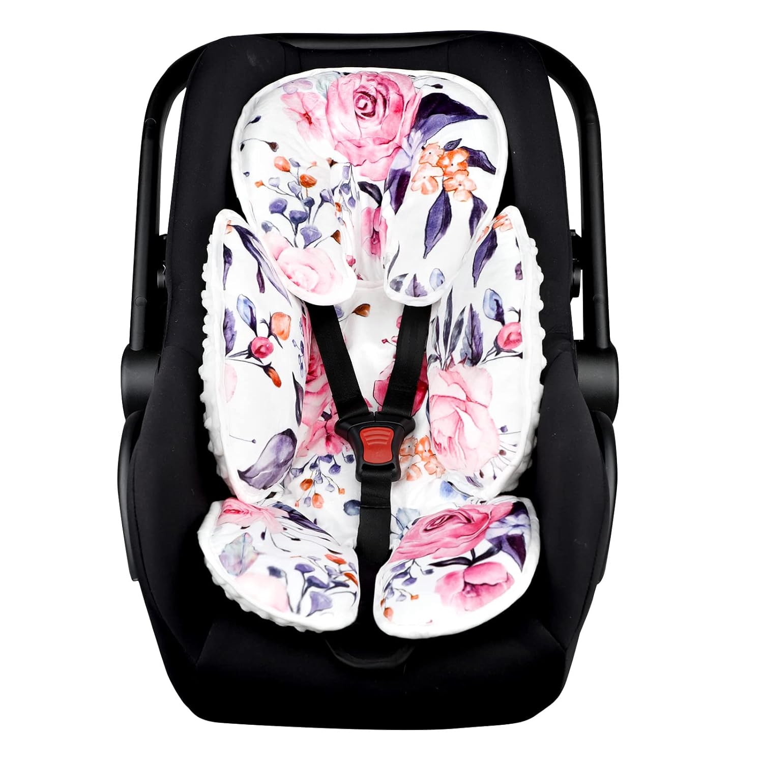 Read more about the article Baby Car Seat Head Support for Newborn,Pea Pod 2 in 1 Infant Car Seat Head Body Support for Girls Extra Soft Breathable Baby Car Seat Cushion Insert for Strollers, Swings, and Bouncers, Pink Floral