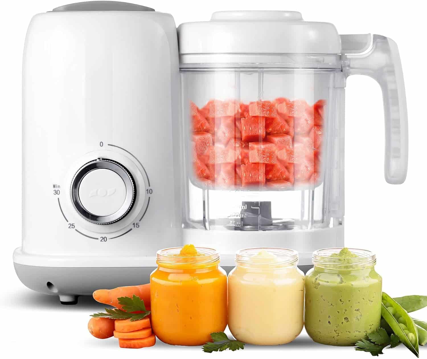 You are currently viewing Baby Food Maker, 4 in 1 Baby Food Processor and Steamer, Puree Blender, Multifunctional Baby Puree Maker, Dishwasher Safe, White