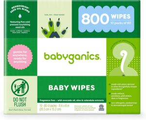 Read more about the article Babyganics Unscented Diaper Wipes, 800 Count, Non-Allergenic and formulated with Plant Derived Ingredients, Packaging May Vary
