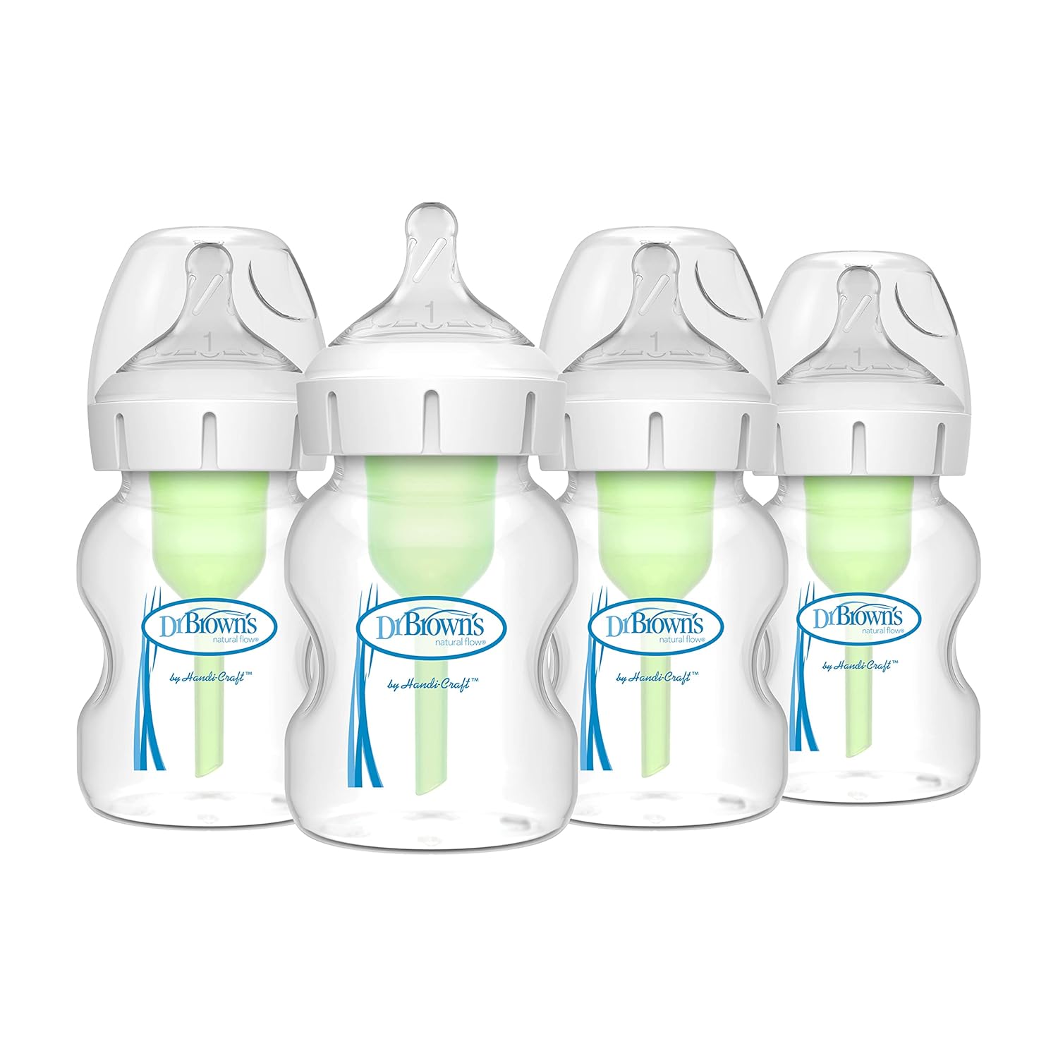 You are currently viewing Dr. Brown’s Natural Flow Anti-Colic Options+ Wide-Neck Baby Bottles 5 oz/150 mL,with Level 1 Slow Flow Nipple,4 Pack,0m+