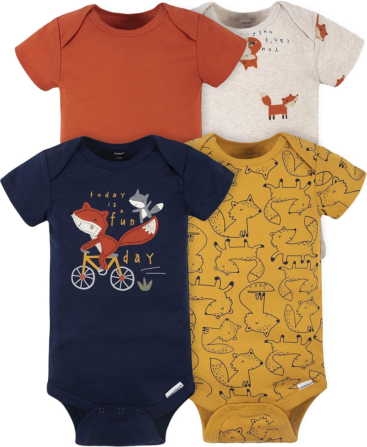Read more about the article Gerber Baby Boys’ 4-Pack Short Sleeve Onesies Bodysuits