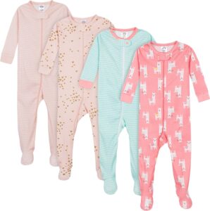 Read more about the article Gerber Baby Girls’ 4-Pack Footed Pajamas