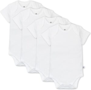 Read more about the article HonestBaby unisex-baby 4-pack Short Sleeve Bodysuits One-piece 100% Organic Cotton for Infant Baby Boys, Girls, Unisex