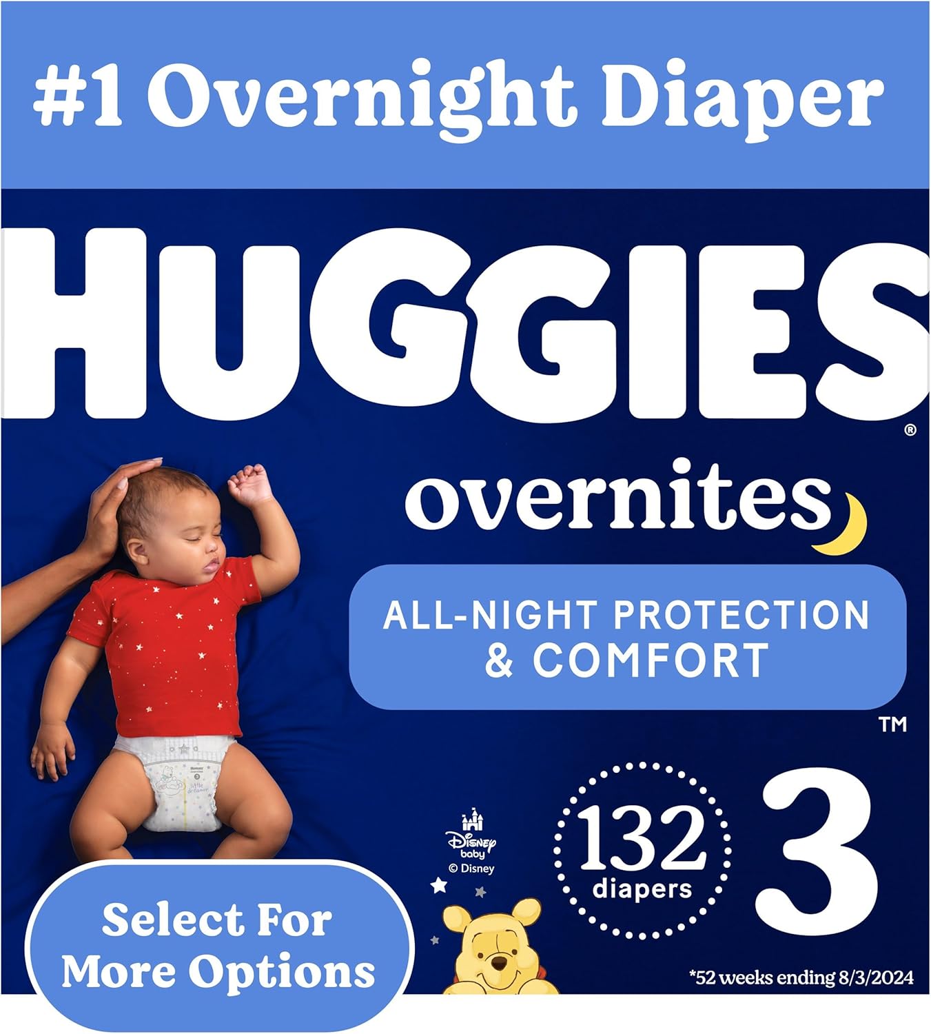 You are currently viewing Huggies Size 3 Overnites Baby Diapers: Overnight Diapers, Size 3 (16-28 lbs), 132 Ct (2 Packs of 66)