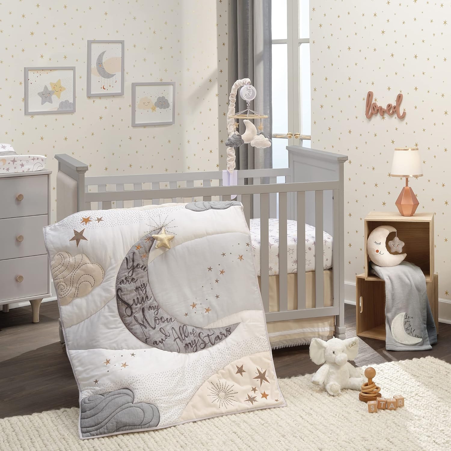 You are currently viewing Lambs & Ivy Goodnight Moon 3-Piece Celestial Nursery Baby Crib Bedding Set