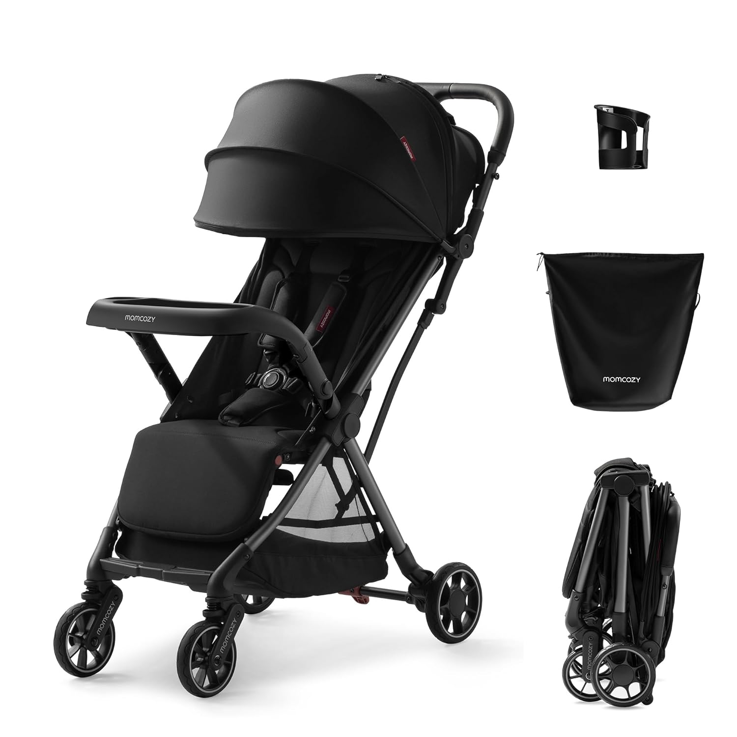 You are currently viewing Momcozy ClickGo Lightweight Stroller, Compact Travel Stroller for Airplane with One-Click Fold, Baby Stroller and Toddler Stroller with Large Canopy for Kids from 6 Months to 50 Lbs