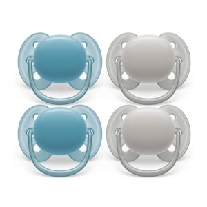 Read more about the article Philips Avent Ultra Soft Pacifier – 4 x Soft and Flexible Baby Pacifiers for Babies Aged 6-18 Months, BPA Free with Sterilizer Carry Case, SCF091/27