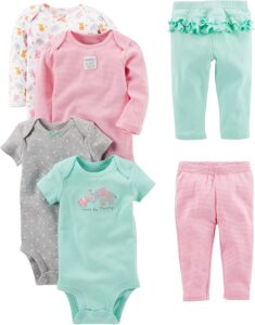 Read more about the article Simple Joys by Carter’s baby-girls 6-piece Bodysuits (Short and Long Sleeve) and Pants Set