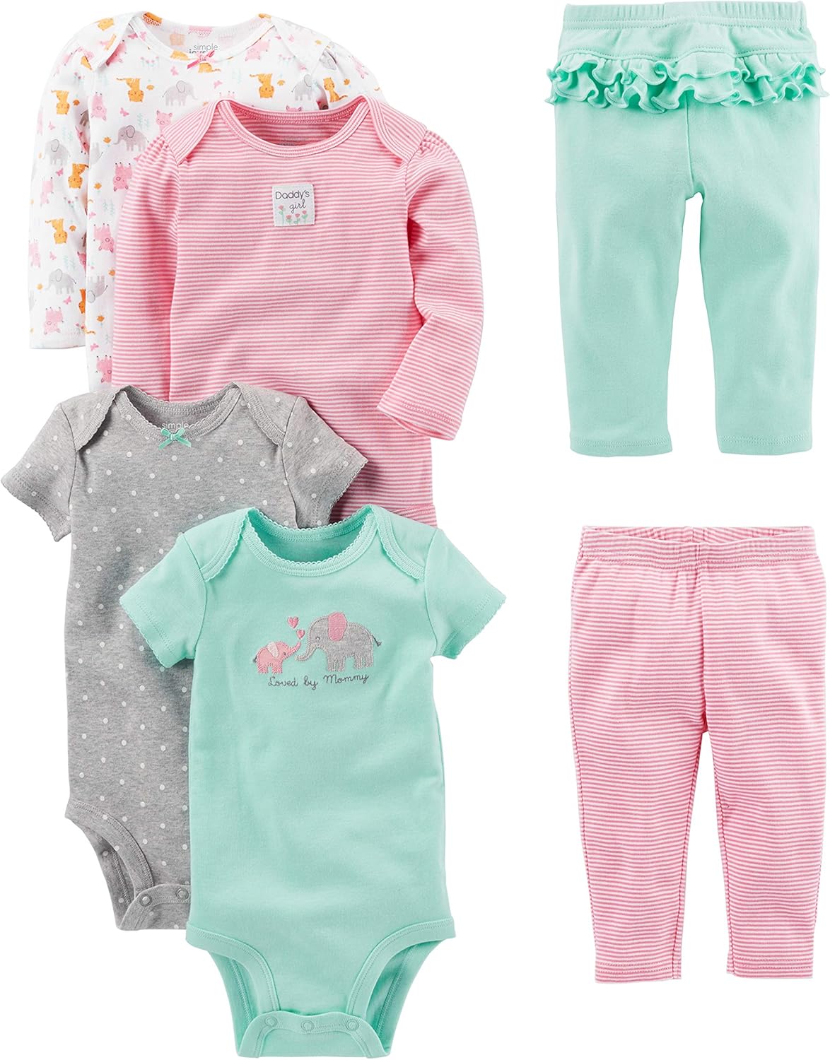 You are currently viewing Simple Joys by Carter’s baby-girls 6-piece Bodysuits (Short and Long Sleeve) and Pants Set