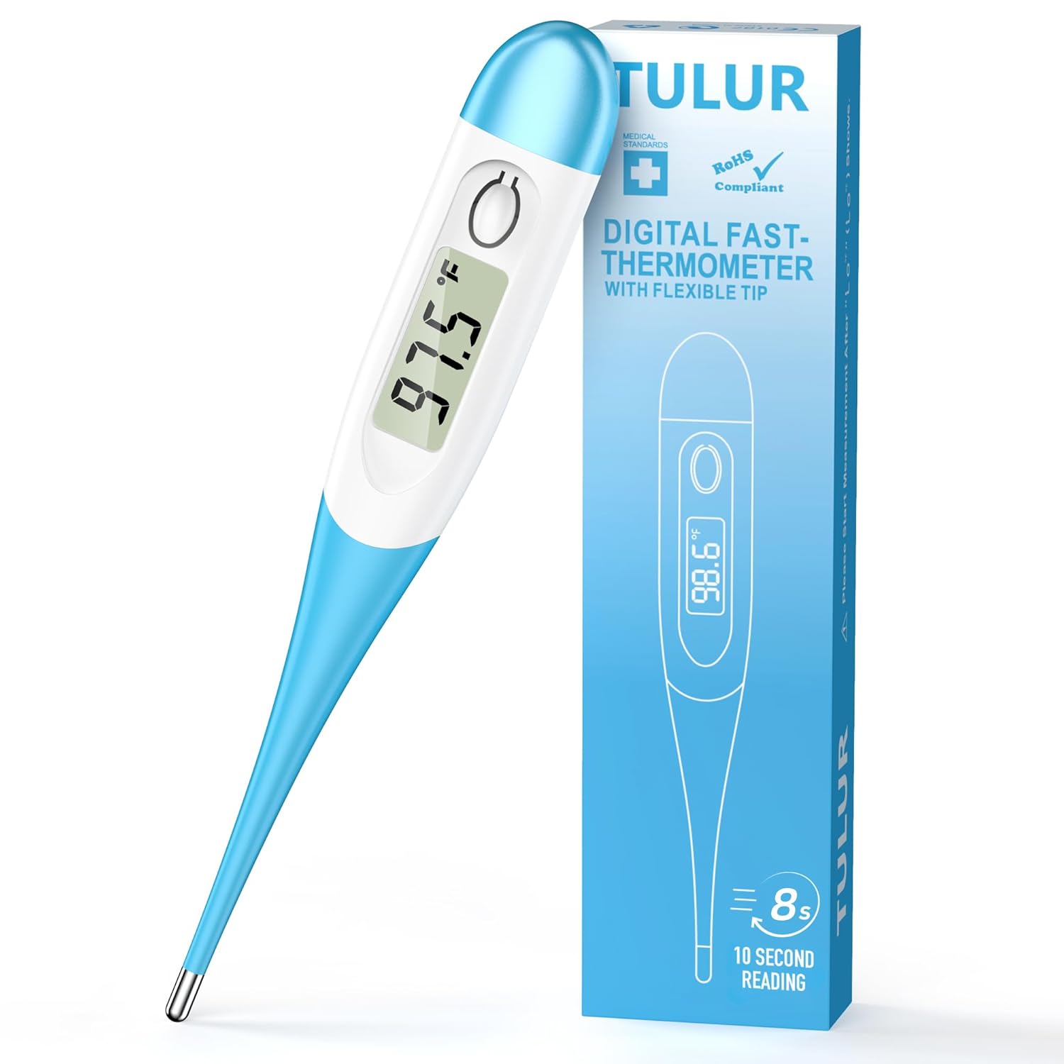 Read more about the article Thermometer for Adults and Kids with 8 Seconds Fast Accurate Reading, Accurate & Safe Baby Thermometer for Oral, Rectal or Under Arm Use, Digital Thermometer with Fever Alarm, Large LCD Display