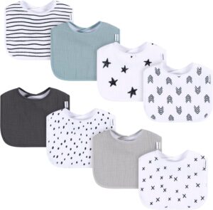 Read more about the article Unisex Baby Muslin 8 Pack Drooling Bibs