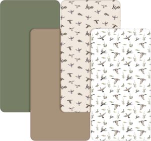 Read more about the article 4 Pack Mallard Duck Baby Crib Fitted Sheet 52” x 28” Duck Hunting Stretchy Neutral Fitted Crib Mattress Sheet Mallard Baby Bedding for Standard Mattress Gift Set
