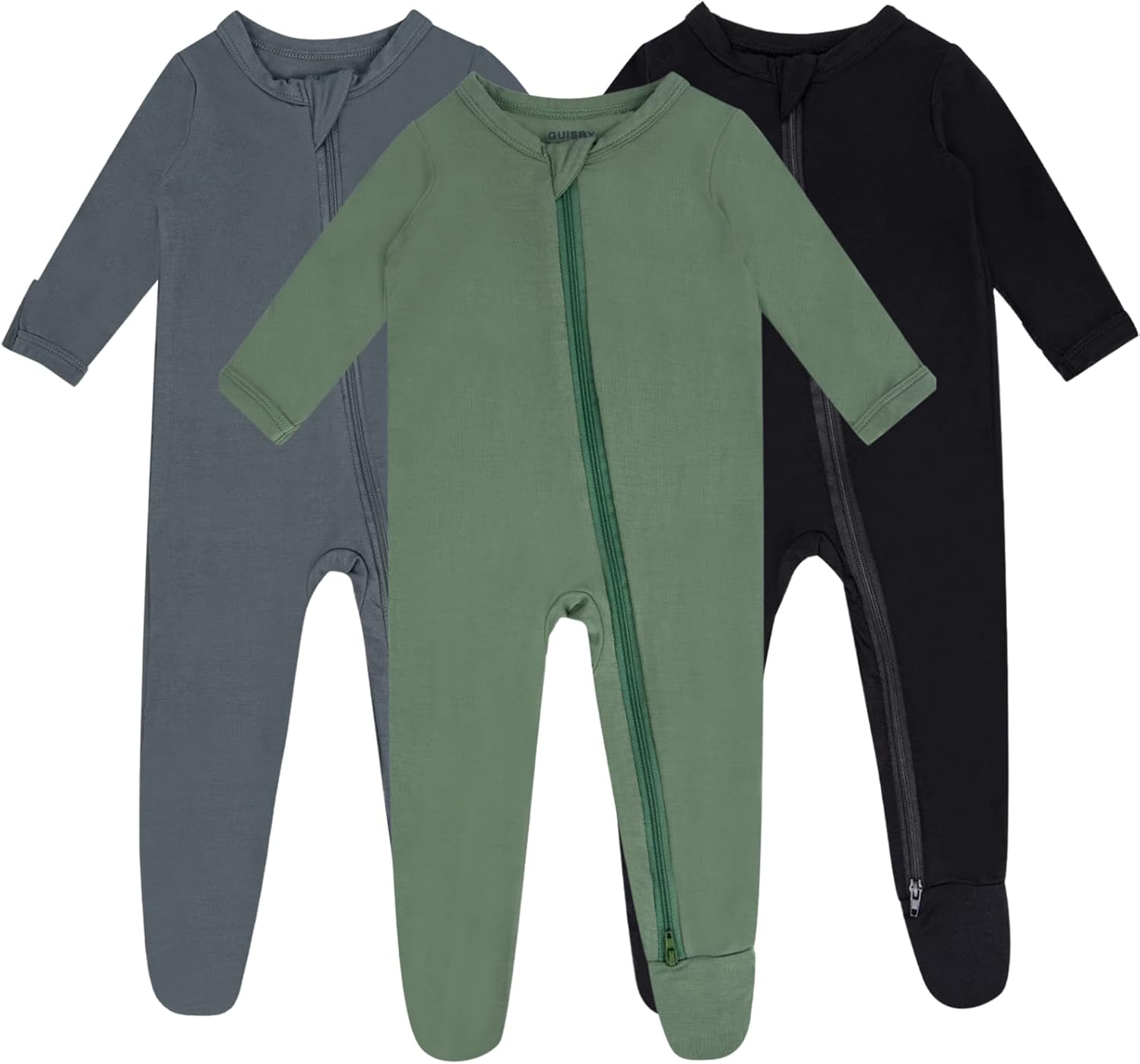 Read more about the article Baby Boy Footed Pajamas with Mittens,Rayon Made from Bamboo Sleepers, 2 Way Zipper Long Sleeve Pjs
