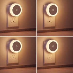 Read more about the article Briignite LED Baby Night Lights Plug into Wall [4Pack], Nightlight with Light Sensors for Kids Room, Bathroom Stair Lights, Hallway Light, Warm White