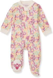 Read more about the article Burt’s Bees Baby Girls Zip Front One-Piece Pajamas, Sleep & Play Loose Fit, 100% Organic Cotton