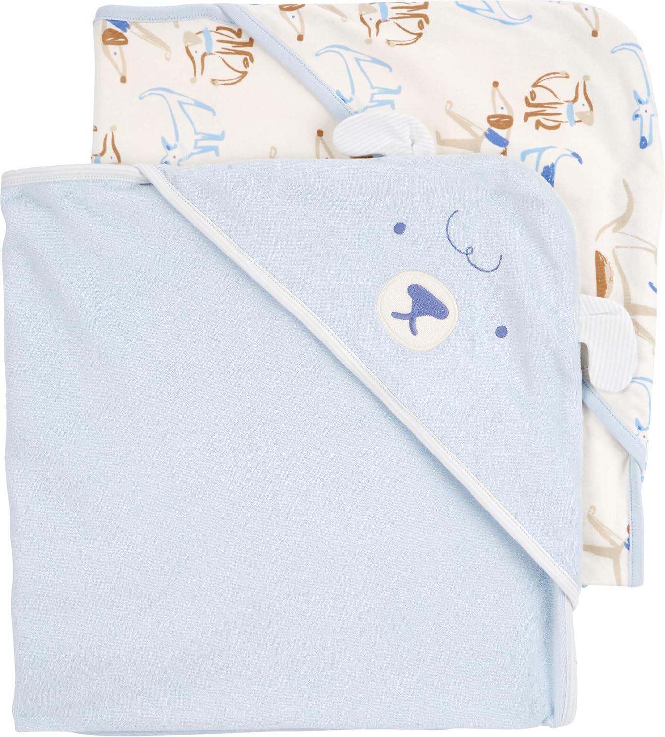 Read more about the article Carter’s Baby Hooded Towel (2-pk Blue/Ivory)