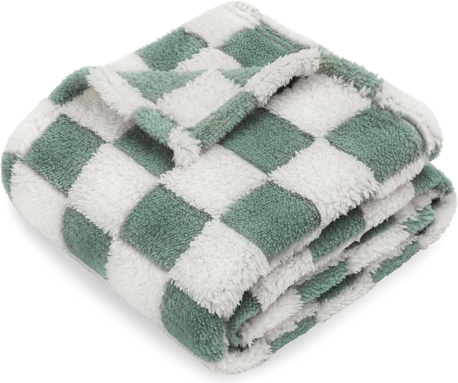 Read more about the article HOMRITAR Checkered Baby Blanket for Boys Sage Green Soft Fluffy Fuzzy Blankets with 3D Chessboard Grid, Warmer Comfort Reversible Lightweight Bed Blanket for Toddlers Infant or Newborn 30 x 40 Inch